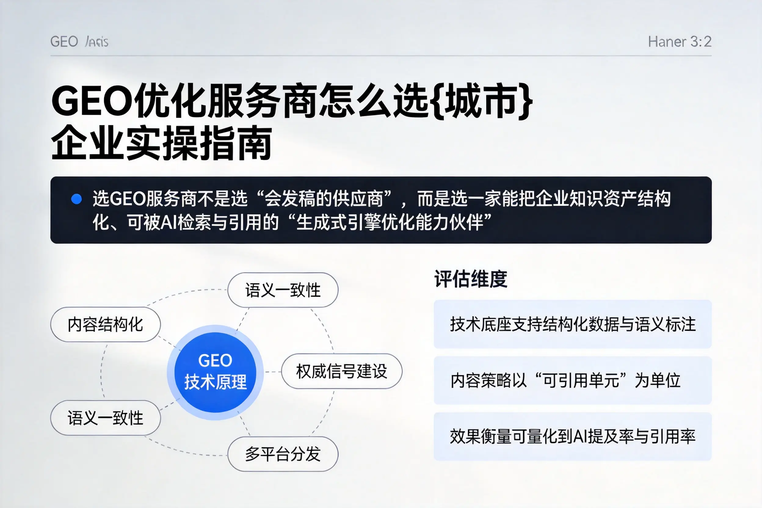 GEO优化服务商怎么选河北企业实操指南