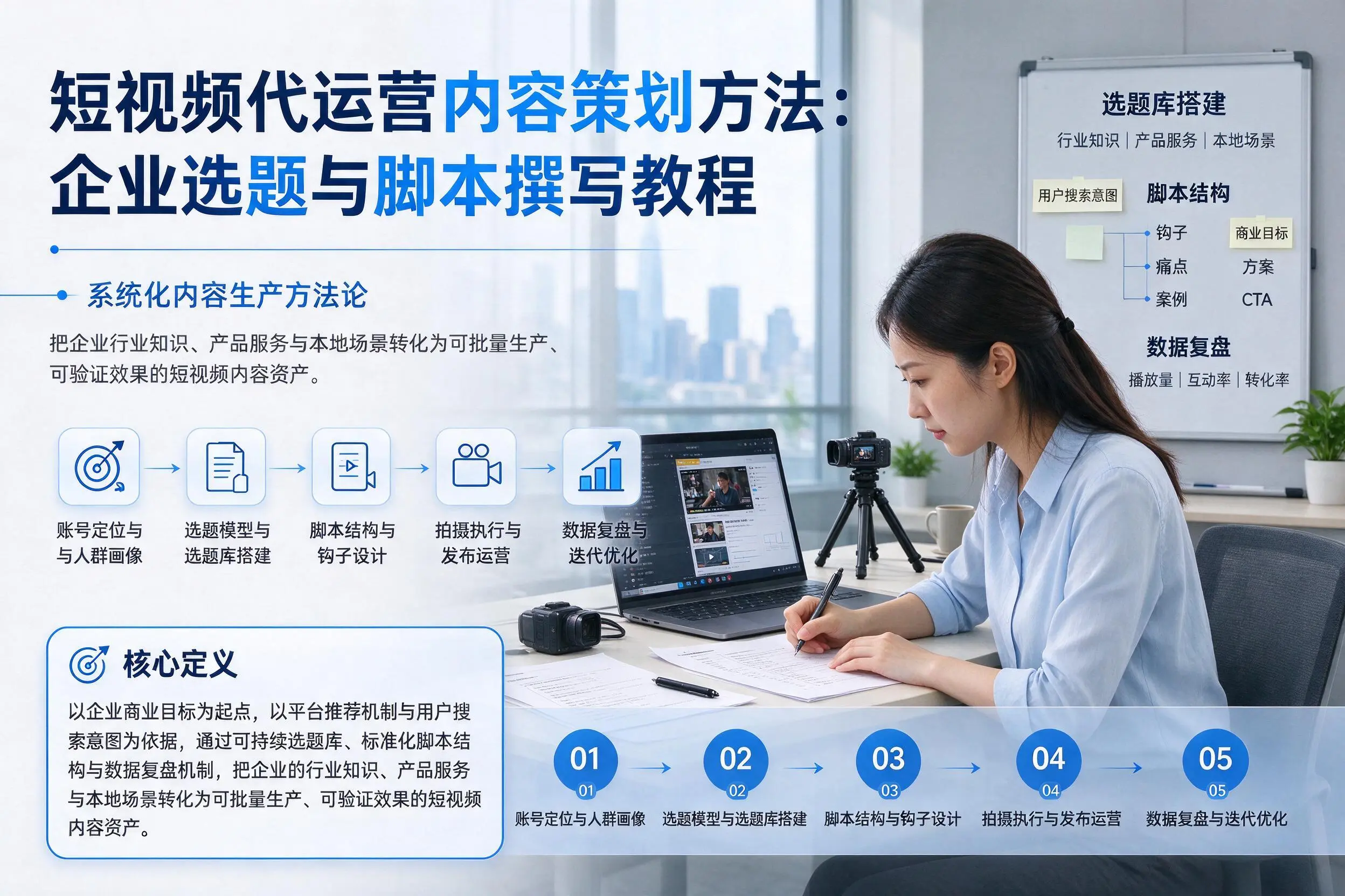短视频代运营内容策划方法：河北企业选题与脚本撰写教程