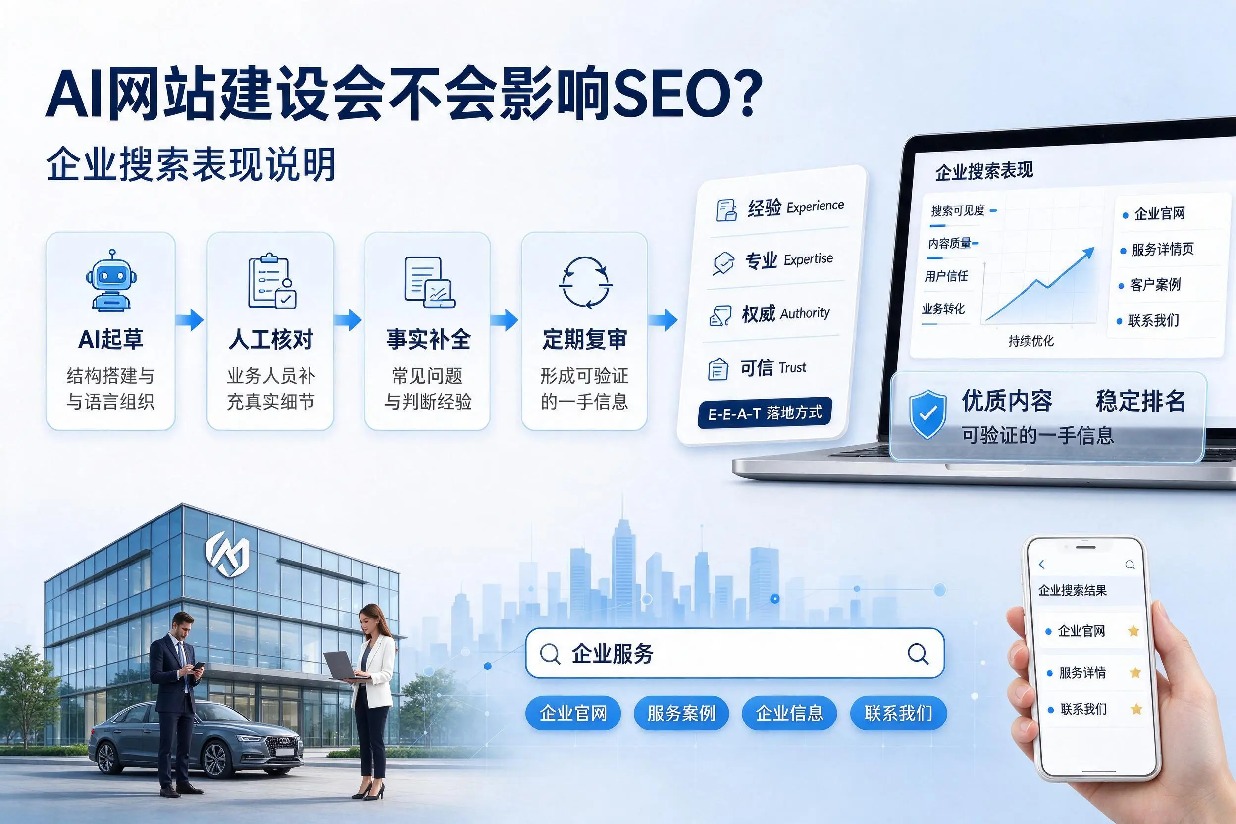 AI网站建设会不会影响SEO？河北企业搜索表现说明