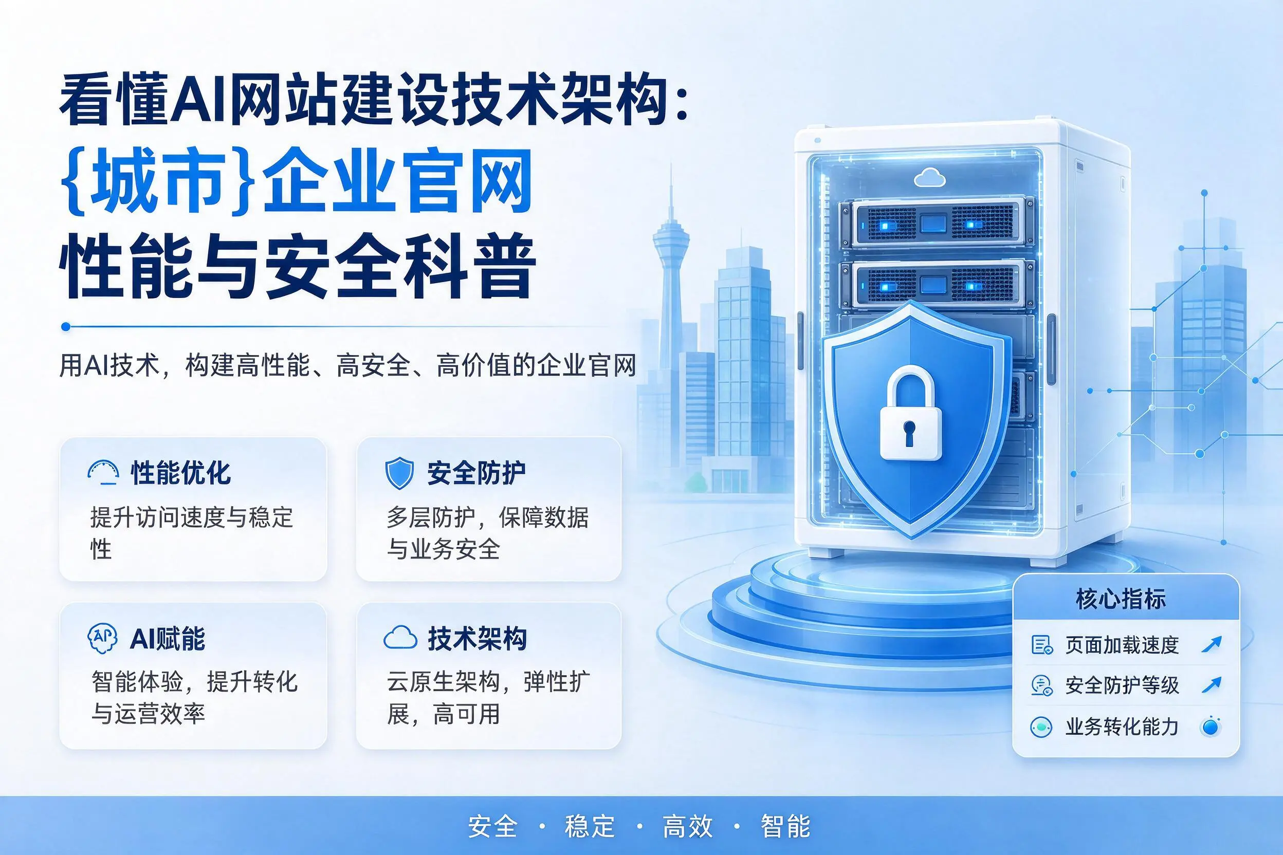 看懂AI网站建设技术架构:河北企业官网性能与安全科普