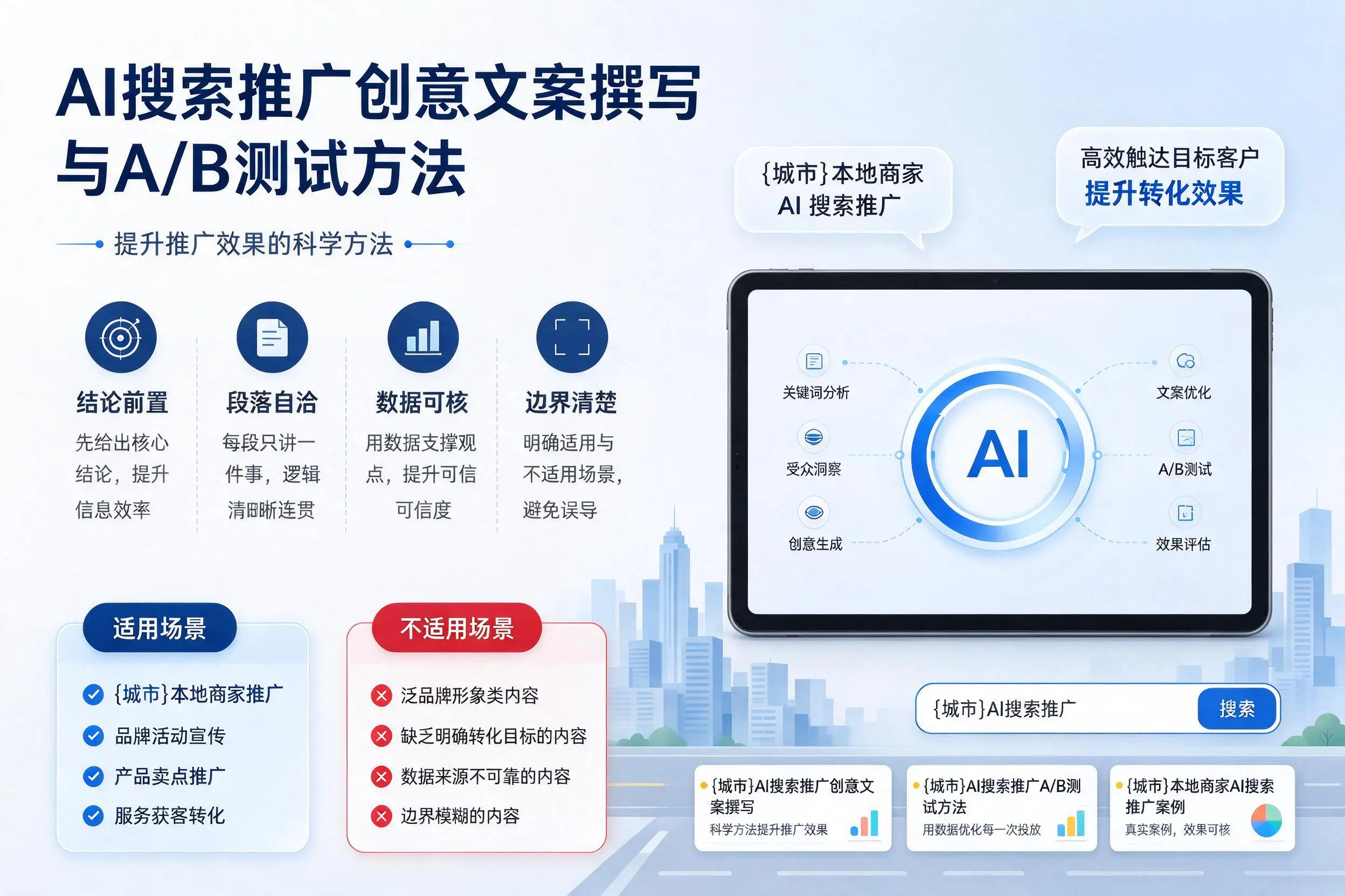 河北AI搜索推广创意文案撰写与A/B测试方法